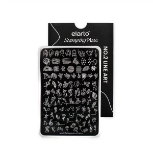 ELARTO Blaszka do stempli Stamping Plate No. 2 Line Art