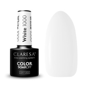CLARESA Lakier hybrydowy White 1000 5g