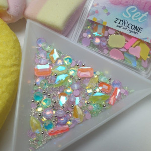 ZIRCONE Set Biżuteryjny Candy Lilac & Melon 8g