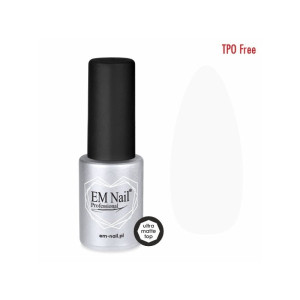 EM NAIL Top hybrydowy Top Coat No Wipe Ultra Matte 6ml