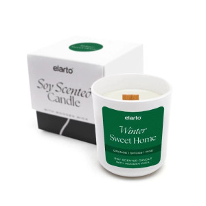 ELARTO Świeca sojowa zapachowa Winter Sweet Home 175g