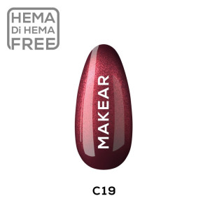 MAKEAR Lakier hybrydowy Magnetic Reds C19 8ml