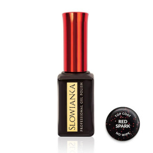 SLOWIANKA Top hybrydowy Top Coat No Wipe Red Spark 10g