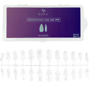 DNKA Tipsy Professional Nail Gel Tips Almond 240 szt.