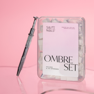 SAUTE NAILS Zestaw do ombre Holder + gąbeczki (100 szt.)