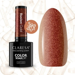 CLARESA Lakier hybrydowy Color Alchemy Ilusion Gold 5g