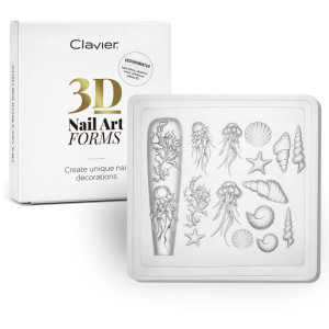 CLAVIER Silikonowe formy do ozdób 3D Nail Art Forms 06