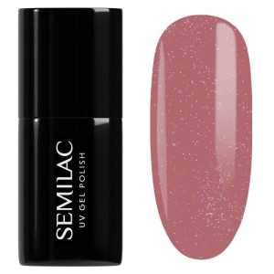 SEMILAC Lakier hybrydowy 321 Shimmer Dust Caramel 7ml