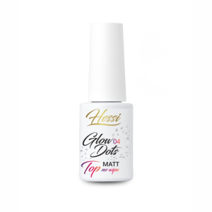 HESSI Top hybrydowy Top No Wipe Glow Dots 04 Matt 5ml