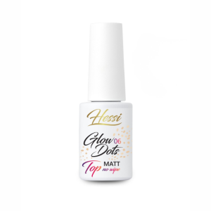 HESSI Top hybrydowy Top No Wipe Glow Dots 06 Matt 5ml
