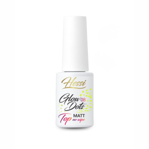 HESSI Top hybrydowy Top No Wipe Glow Dots 08 Matt 5ml