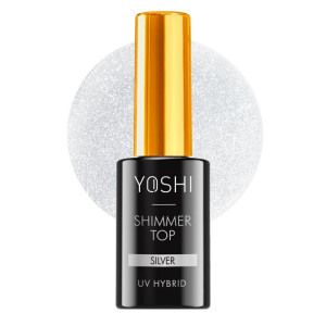 YOSHI Top hybrydowy Top Shimmer Silver 10ml