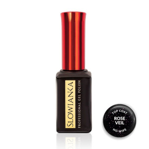 SLOWIANKA Top hybrydowy Top Coat No Wipe Rose Veil 10g