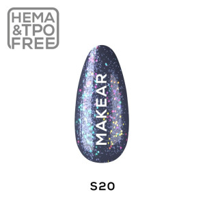 MAKEAR Lakier hybrydowy Glitter S20 8ml