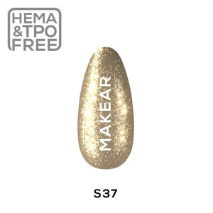 MAKEAR Lakier hybrydowy Premium Glitter S37 Hug me 8ml