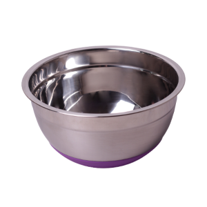 Miska kuchenna ze stali nierdzewnej, silikonowe dno 18cm