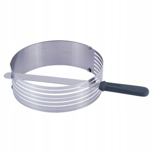 Obręcz regulowana do cięcia ciast, biszkoptu + nóż