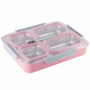 Pojemnik obiadowy, lunchbox z przegrodami do pracy, szkoły