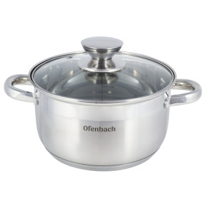 Podstawowy garnek ze stali nierdz. z pokrywką 3L