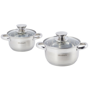 Podstawowy zestaw komplet garnków ze stali gaz indukcja 4el.