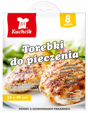 Torebki woreczki rękaw z klipsem do pieczenia 8szt.