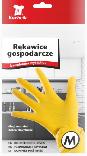 Gumowe rękawice, rękawiczki gospodarcze, domowe M