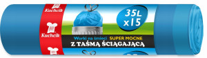Worki na śmieci mocne z taśmą 35L 15szt