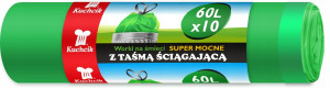 Worki na śmieci mocne z taśmą 60L 10szt.