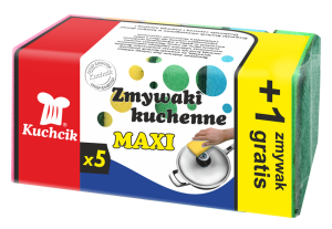ZMYWAKI ZMYWAK GĄBKA KUCHENNA MAXI 5+1szt KUCHCIK