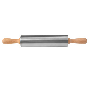 Wałek do ciasta obrotowy stalowy 33cm