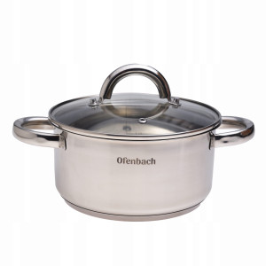 GARNEK GARNUSZEK Z POKRYWKĄ STALOWY GAZ INDUKCJA OFENBACH