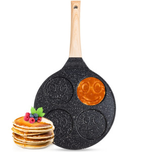 Marmurowa patelnia do pancakes naleśników jajek BUŹKI MINKI EMOTKI