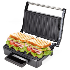 Solidny rozkładany grill elektryczny, opiekacz do kanapek tortilli 900W