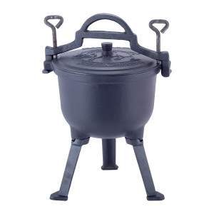 Kociołek żeliwny myśliwski z powłoką emaliowaną 8L