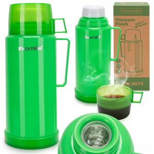 TERMOS BIDON BUTELKA KUBEK TERMICZNY SZKLANY WKŁAD 1000 ml KAMILLE