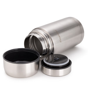 Stalowy termos obiadowy, lunchbox na zupę, obiad 1L