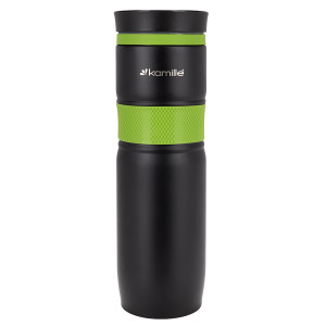 Kubek termiczny ze stali z antypoślizgową nakładką 900ml