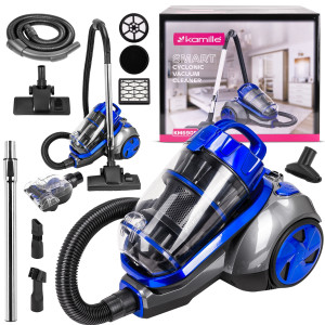 ODKURZACZ BEZWORKOWY CYKLONOWY KAMILLE MOCNY 800W AKCESORIA FILTR HEPA