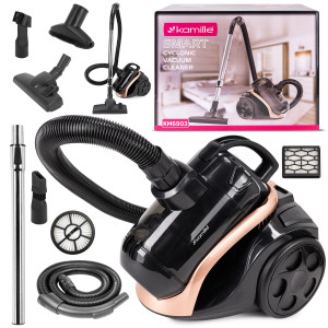 ODKURZACZ BEZWORKOWY CYKLONOWY KAMILLE MOCNY 800W AKCESORIA FILTR HEPA