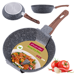 Patelnia granitowa głęboka, wok 32cm