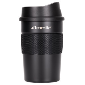 Czarny kompaktowy kubek termiczny 360ml