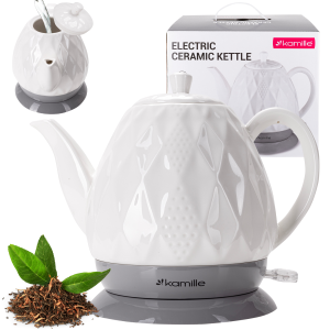 Czajnik imbryczek elektryczny bezprzewodowy ceramiczny 1,5L