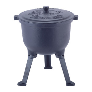 Kociołek garnek żeliwny myśliwski z powłoką marmurkową 4L