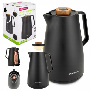 Termos dzbanek konferencyjny czarny szklany wkład 1,5L Kamille