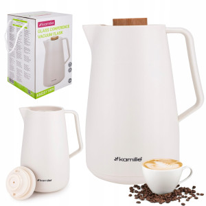 Termos dzbanek konferencyjny szklany wkład biały 1,5L Kamille