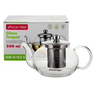 Dzbanek, zaparzacz, czajniczek imbryczek szklany na gaz 500ml