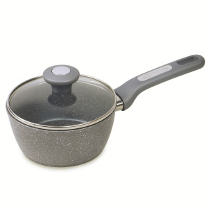 Rondel garnek granitowy z pokrywką szklaną 1,2L