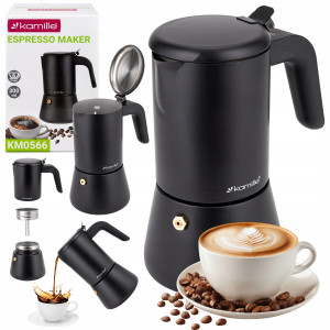 Kawiarka ciśnieniowa do espresso stalowa zaparzacz do kawy 300 ml Kamille