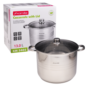 Garnek gastronomiczny wysoki stalowy 13L