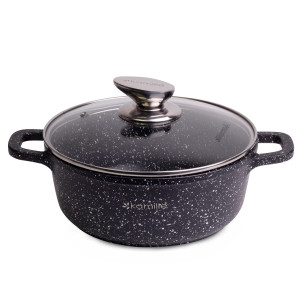 Solidny garnek marmurowy z pokrywką 2,3L